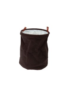 Καλάθι αποθήκευσης ή απλύτων πολυέστερ Υ50xØ38εκ. καφέ